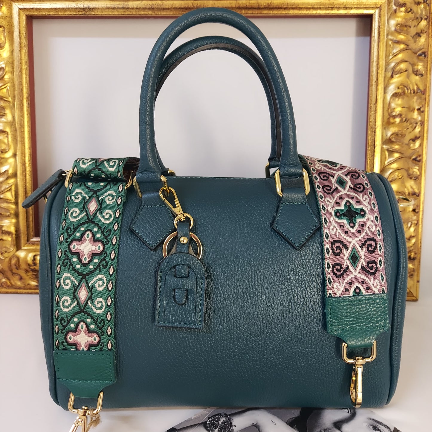 Bauletto Maxi PETROLIO con Tracolla Abbinata - 4 Varianti