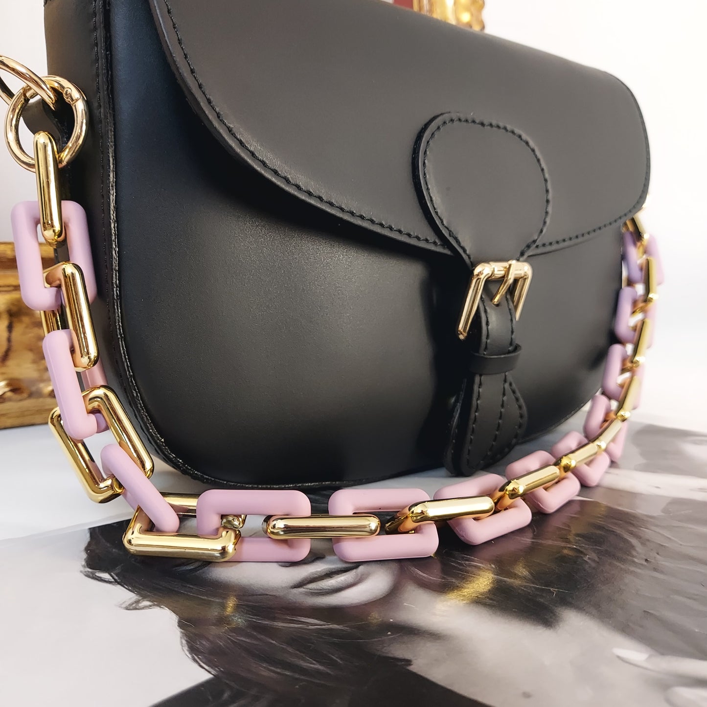 Mezzaluna NERA con Catenina Foulard - 7 Varianti