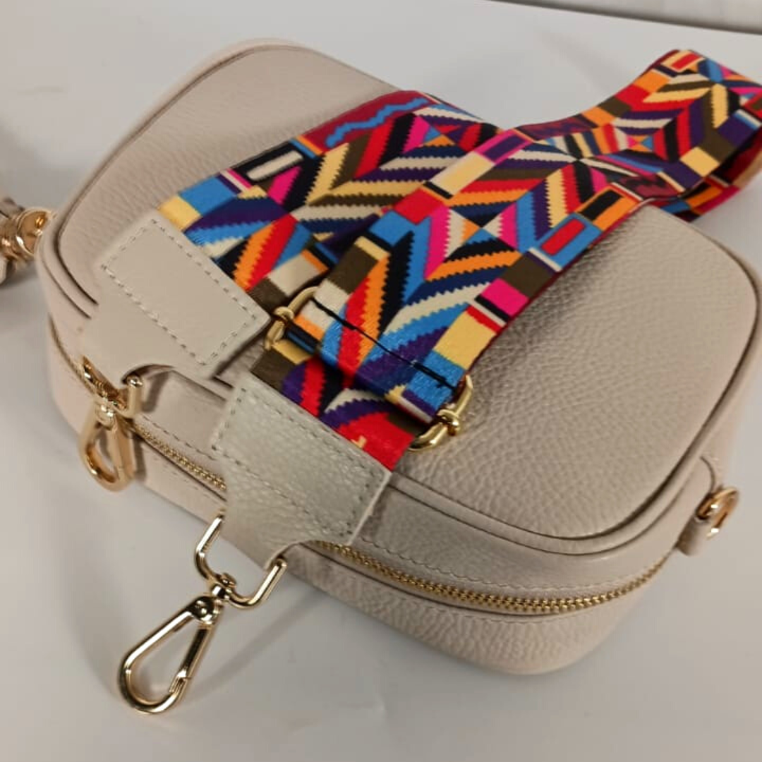 Camera Bag BEIGE con tracolla abbinata - 7 Varianti