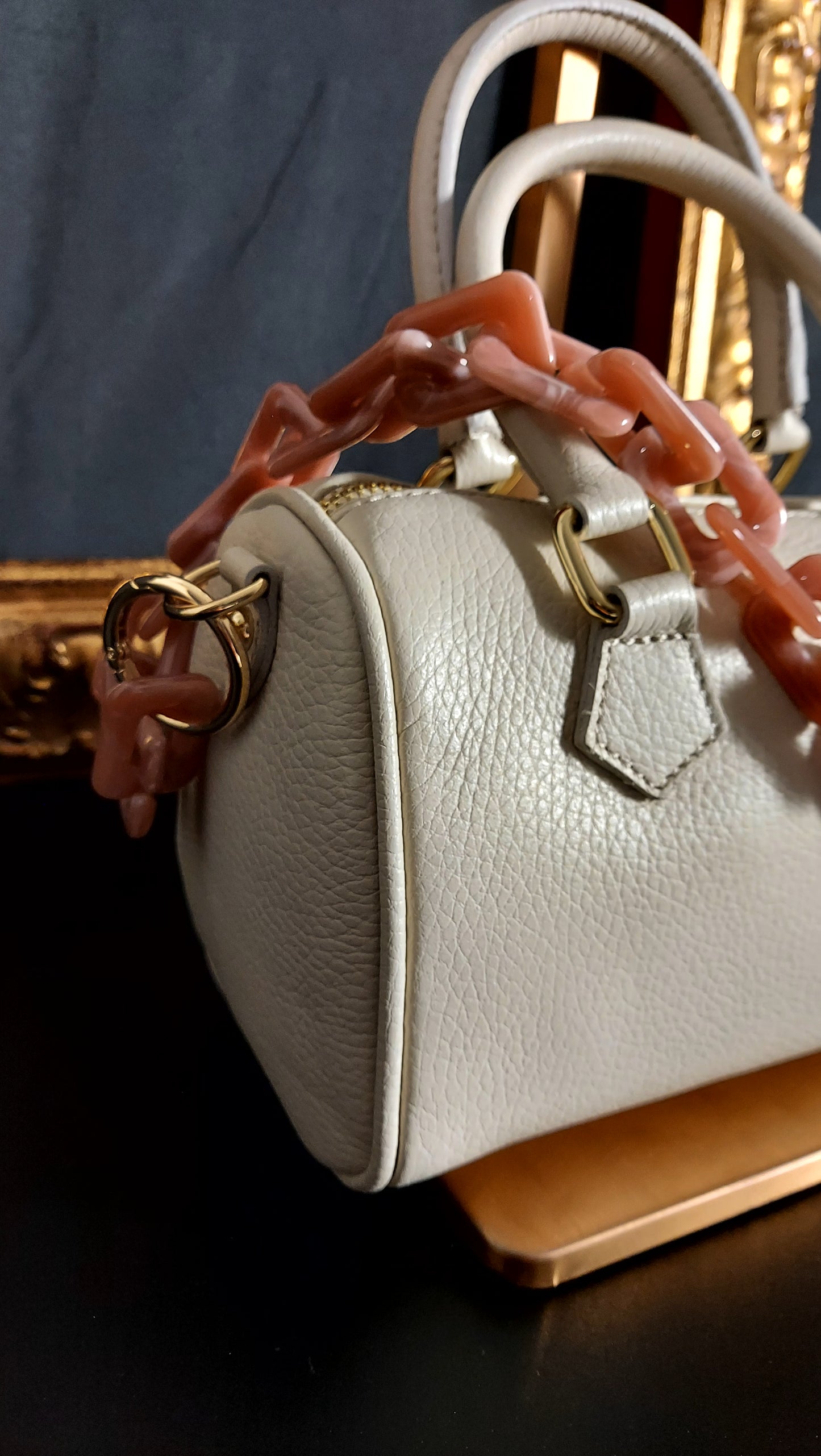 Bauletto Mini BEIGE con Catena Marmorea