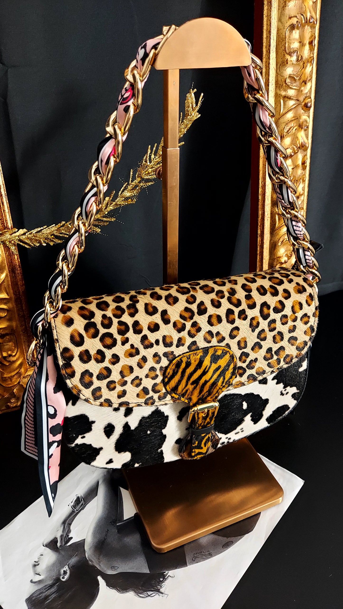 Mezzaluna in CAVALLINO con Catenina Foulard - 6 Varianti