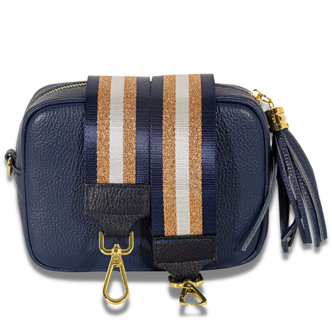 Camera Bag BLU con Tracolla Abbinata - 12 Varianti