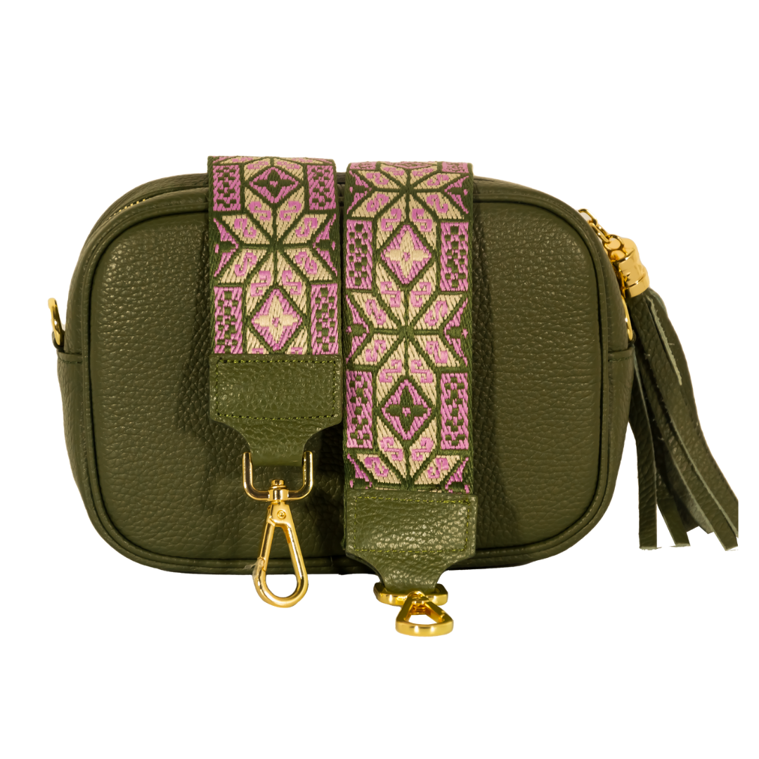 Camera bag TONALITà VERDI con Tracolla Abbinata - 18 Varianti