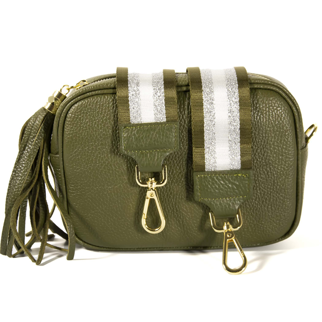 Camera bag TONALITà VERDI con Tracolla Abbinata - 18 Varianti