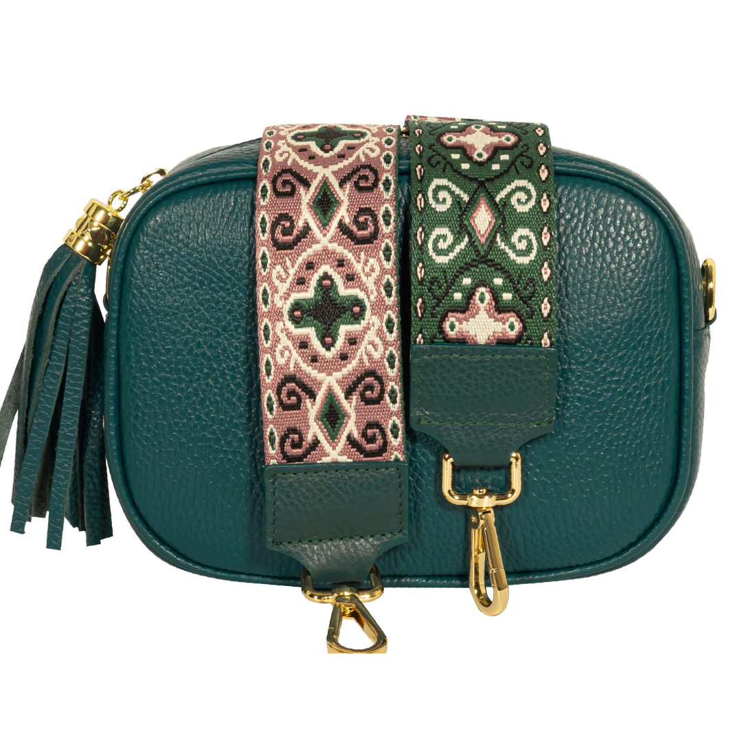 Camera bag TONALITà VERDI con Tracolla Abbinata - 18 Varianti