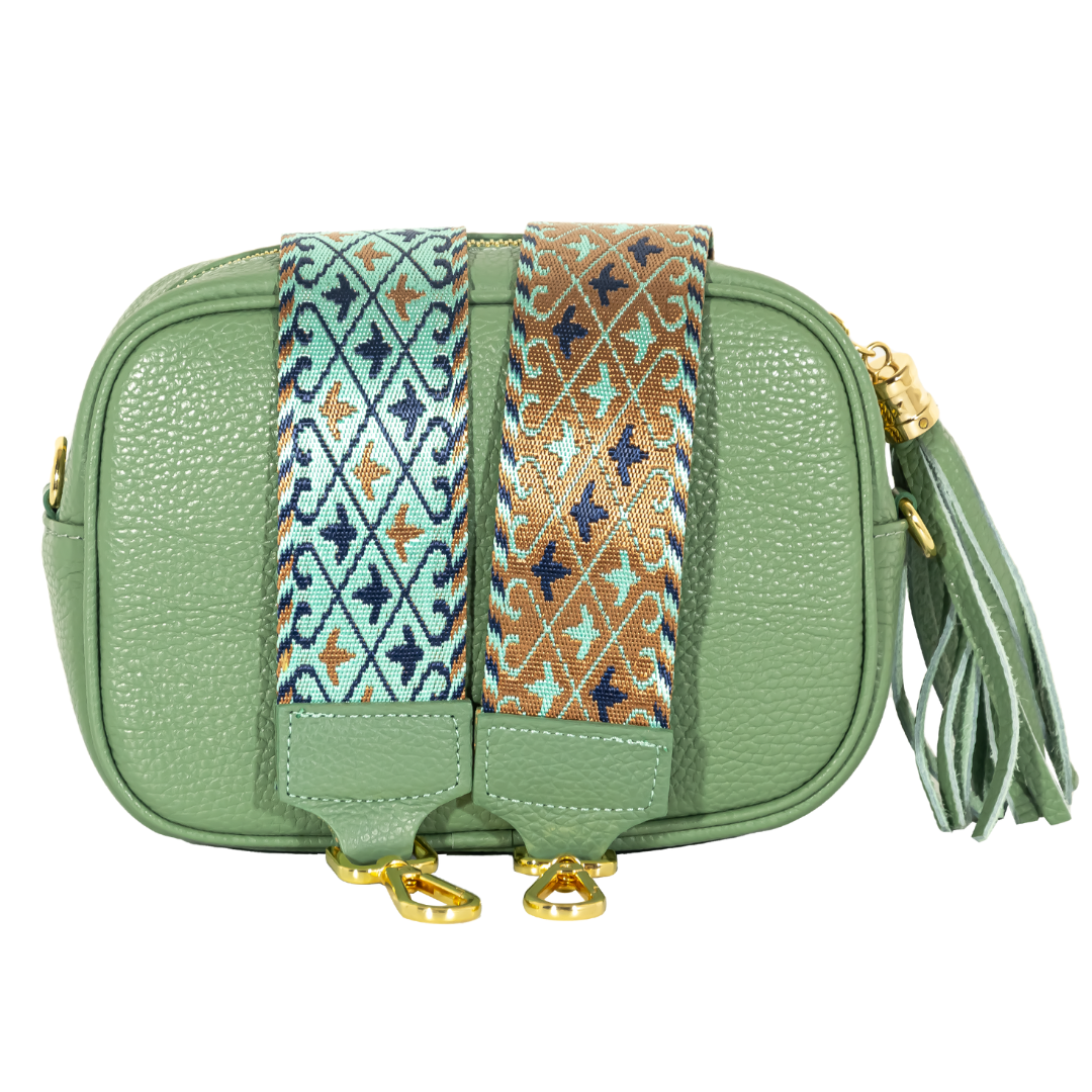 Camera bag TONALITà VERDI con Tracolla Abbinata - 18 Varianti