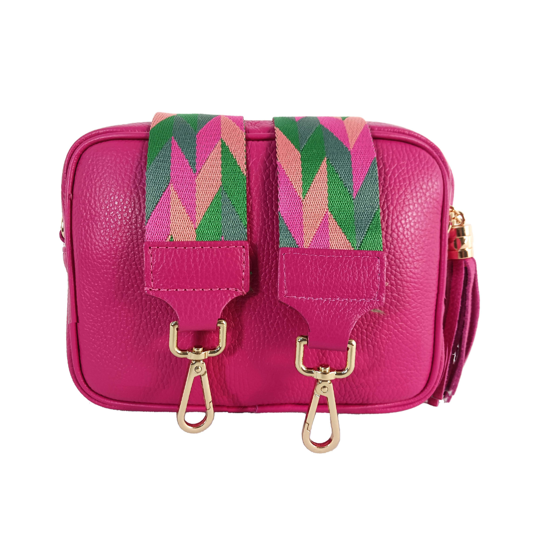 Camera Bag FUCSIA con Tracolla Abbinata - 6 Varianti