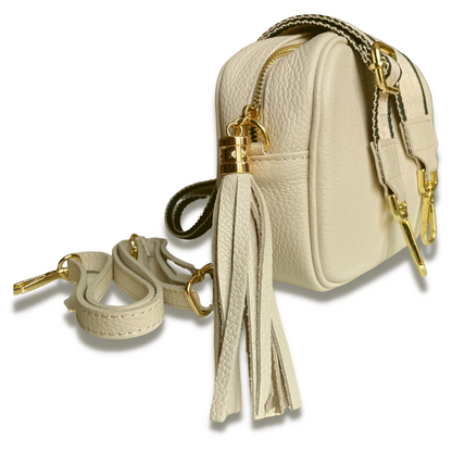 Camera Bag BEIGE con Tracolla Abbinata Beige/Nera