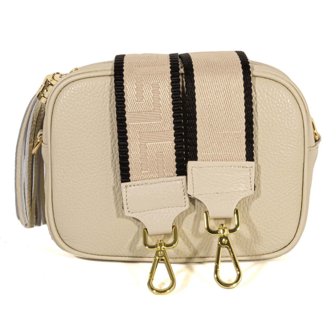 Camera Bag BEIGE con Tracolla Abbinata Beige/Nera