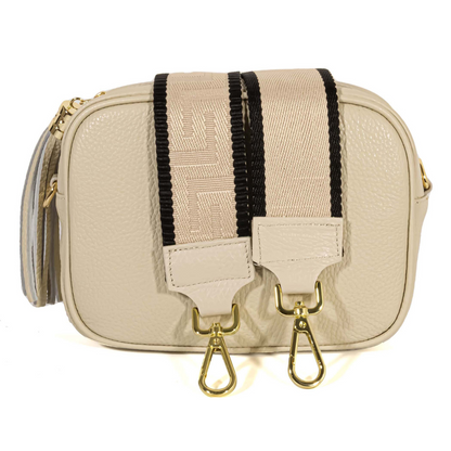 Camera Bag BEIGE con Tracolla Abbinata Beige/Nera