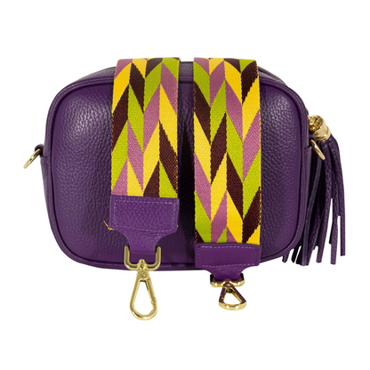Camera Bag VIOLA con Tracolla Abbinata - 7 Varianti